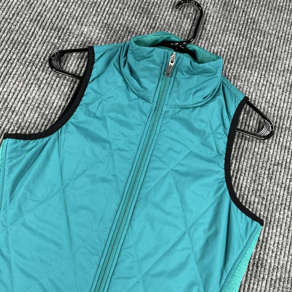 Oakley Vest Womens Xs Teal Blue Full Zip Quilted Lightweight Sleeveless Outdoor